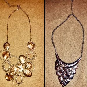 Silver/Gold Statement Necklace Bundle